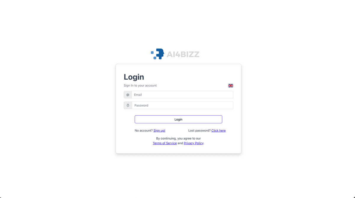 Sample agency login page showing custom branding